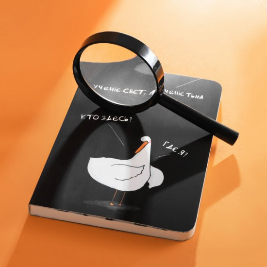 Notepad at the dot with Goose Learning light