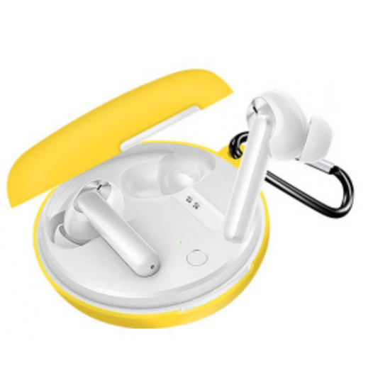 Чохол-накладка DK Silicone Candy Friendly із карабіном для Oppo Enco W31 (yellow) Чохол-накладка DK Silicone Candy Friendly із карабіном для Oppo Enco W31 (yellow)