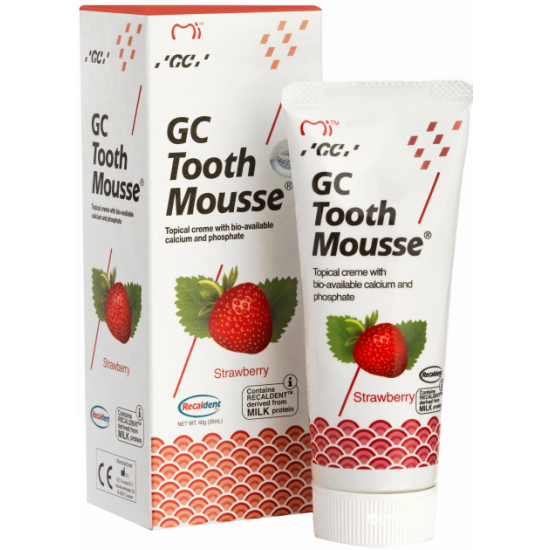 Крем для зубів GC Tooth Mousse Strawberry 35мл (D6583286201) Крем для зубів GC Tooth Mousse Strawberry 35мл (D6583286201)