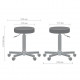 Stool on casters with adjustable height Gras leatherette Vinyl leatherette black AMF Stool on casters with adjustable height Gras leatherette Vinyl leatherette black AMF