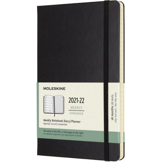 Еженедельник Moleskine 2021-2022 13 х 21 см 208 страниц Черный (8056420856224) Еженедельник Moleskine 2021-2022 13 х 21 см 208 страниц Черный (8056420856224)