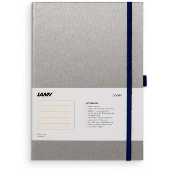 Notebook Lamy A5 192 pages lined Chrome and Blue (4014519721048) Notebook Lamy A5 192 pages lined Chrome and Blue (4014519721048)