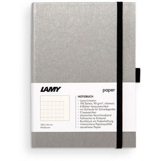 Записна книга Lamy A6 192 сторінки в лінійку Хром і Чорна (4014519721062) Записна книга Lamy A6 192 сторінки в лінійку Хром і Чорна (4014519721062)