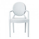 Designer chair Doris SDM, plastic, with armrests, white Designer chair Doris SDM, plastic, with armrests, white