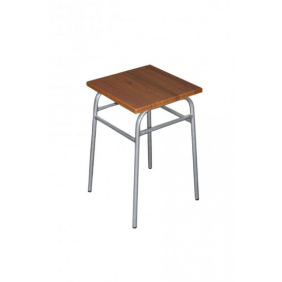 Stool metal frame chrome with a seat made of laminated MDF walnut color Nasha Kokovka Stool metal frame chrome with a seat made of laminated MDF walnut color Nasha Kokovka