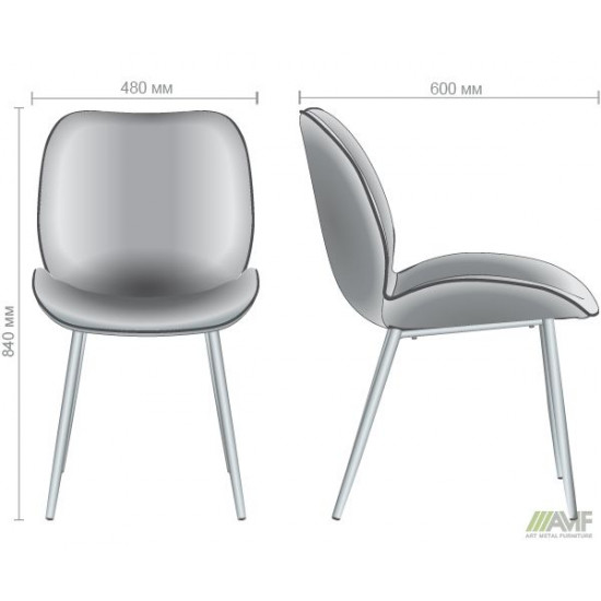 AMF dining chair Doris gold/PU creamy white 547062 AMF dining chair Doris gold/PU creamy white 547062
