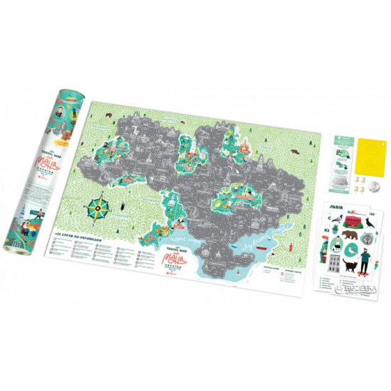 Скретч-карта світу 1DEA.me Travel Map Моя Рідна Україна (UAR) Скретч-карта світу 1DEA.me Travel Map Моя Рідна Україна (UAR)