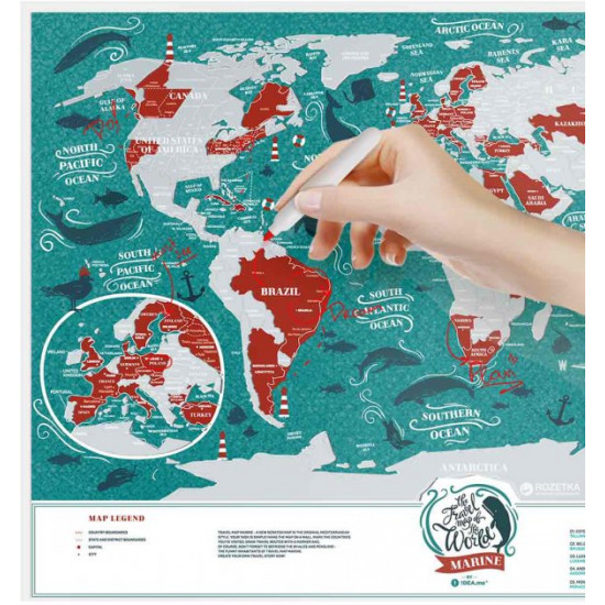Скретч-карта світу 1DEA.me Travel Map Travel Map Marine World (MW) Скретч-карта світу 1DEA.me Travel Map Travel Map Marine World (MW)