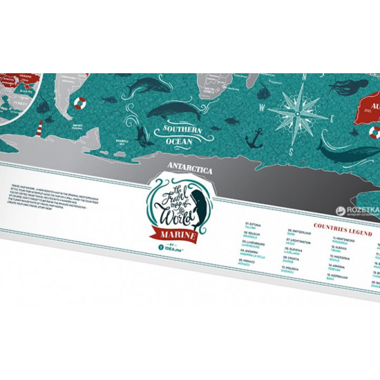 Скретч-карта світу 1DEA.me Travel Map Travel Map Marine World (MW) Скретч-карта світу 1DEA.me Travel Map Travel Map Marine World (MW)