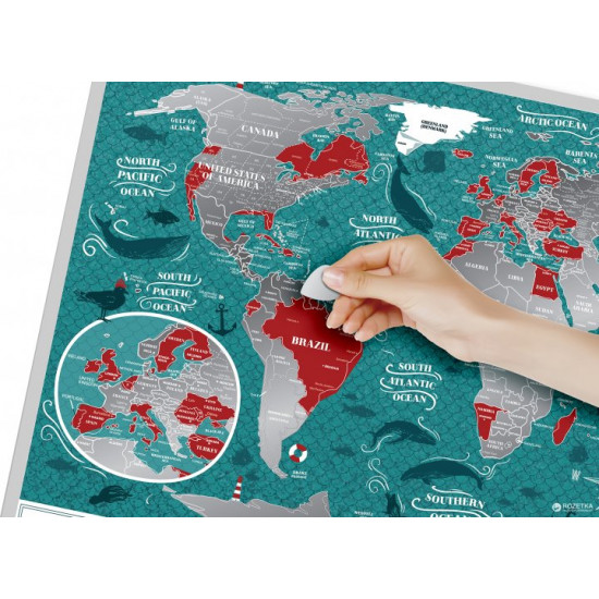 Скретч-карта світу 1DEA.me Travel Map Travel Map Marine World (MW) Скретч-карта світу 1DEA.me Travel Map Travel Map Marine World (MW)