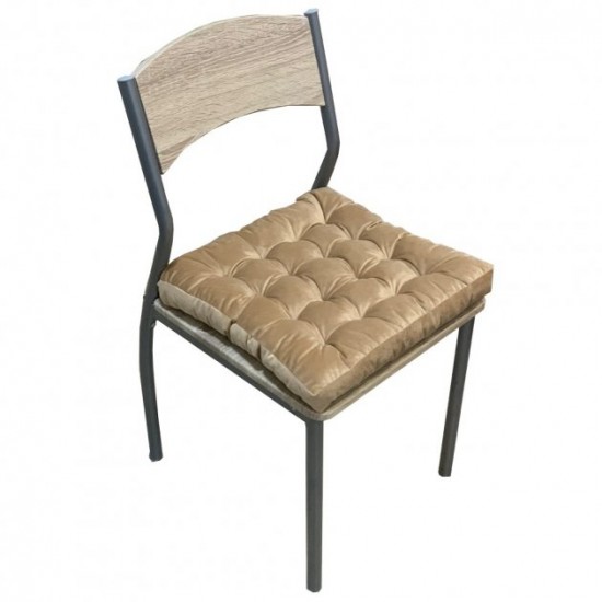 Chair cushion Cedar in Lebanon series Elite Velor square quilted 40x40x6 beige (3165) Chair cushion Cedar in Lebanon series Elite Velor square quilted 40x40x6 beige (3165)