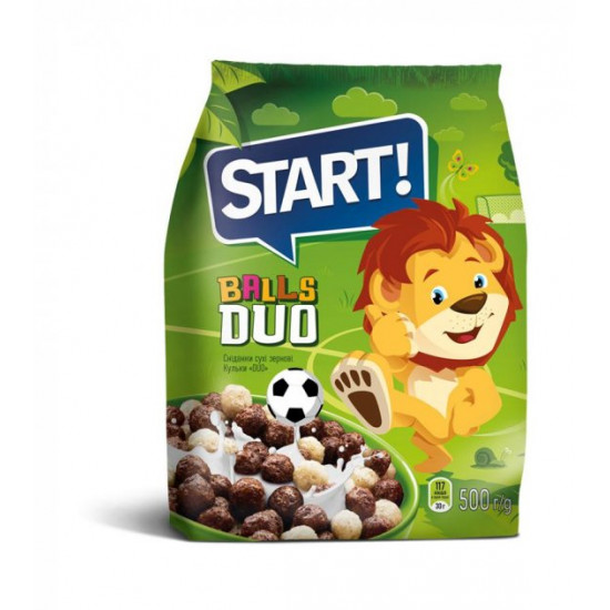 Сухі сніданки Start! Кульки Дуо 500г (4820008126498) Сухі сніданки Start! Кульки Дуо 500г (4820008126498)