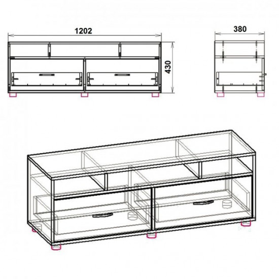 TV stand Companit Plasma Wenge TV stand Companit Plasma Wenge