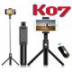 Трипод для телефону Tripod K07 Селфі-палиця з пультом Bluetooth Монопод Чорний Трипод для телефону Tripod K07 Селфі-палиця з пультом Bluetooth Монопод Чорний