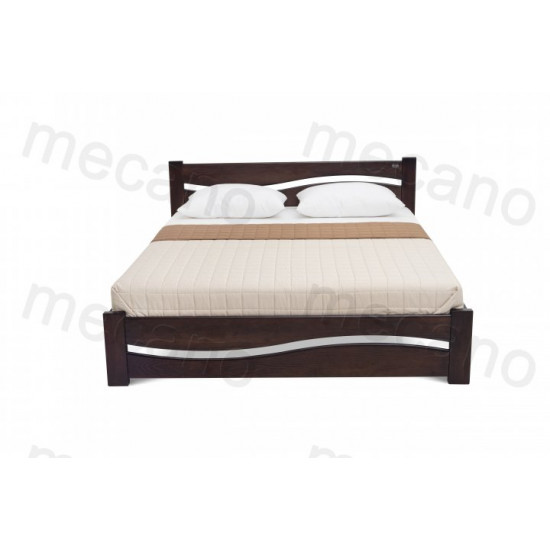 Double Bed made of pine wood 180*200 Wave MECANO color Dark walnut 5MKR010 Double Bed made of pine wood 180*200 Wave MECANO color Dark walnut 5MKR010