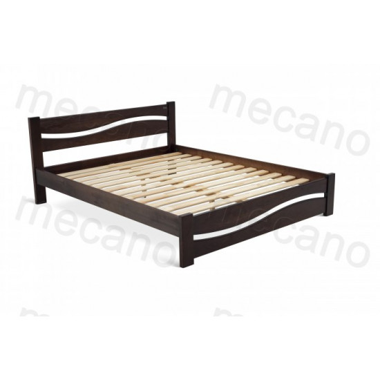 Double Bed made of pine wood 180*200 Wave MECANO color Dark walnut 5MKR010 Double Bed made of pine wood 180*200 Wave MECANO color Dark walnut 5MKR010