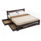 Double Bed made of pine wood 180*200 Wave MECANO color Dark walnut 5MKR010 Double Bed made of pine wood 180*200 Wave MECANO color Dark walnut 5MKR010