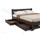 Double Bed made of pine wood 180*200 Wave MECANO color Dark walnut 5MKR010 Double Bed made of pine wood 180*200 Wave MECANO color Dark walnut 5MKR010
