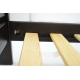 Double Bed made of pine wood 180*200 Wave MECANO color Dark walnut 5MKR010 Double Bed made of pine wood 180*200 Wave MECANO color Dark walnut 5MKR010