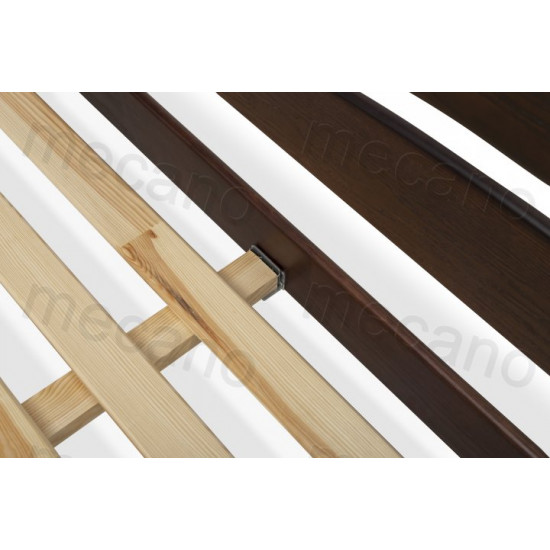 Double Bed made of pine wood 180*200 Wave MECANO color Dark walnut 5MKR010 Double Bed made of pine wood 180*200 Wave MECANO color Dark walnut 5MKR010