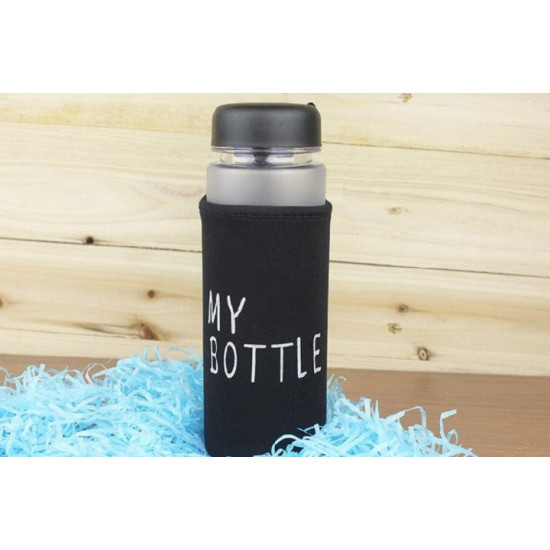 Бутылка MY BOTTLE матовая чехол черный (658745) Бутылка MY BOTTLE матовая чехол черный (658745)