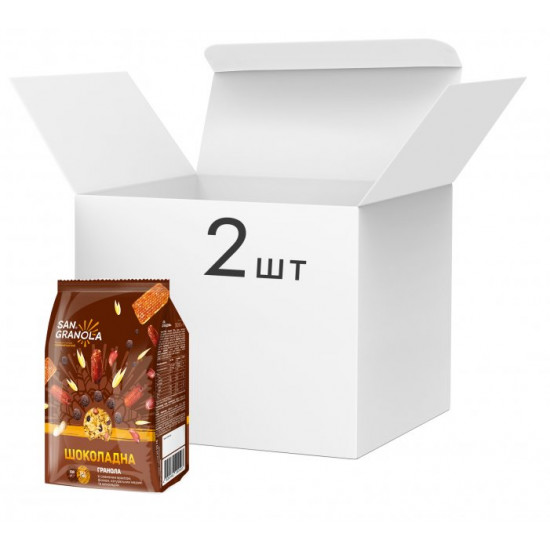 Упаковка гранолы San Granola Шоколадной 300 г х 2 шт (4820182203237) Упаковка гранолы San Granola Шоколадной 300 г х 2 шт (4820182203237)