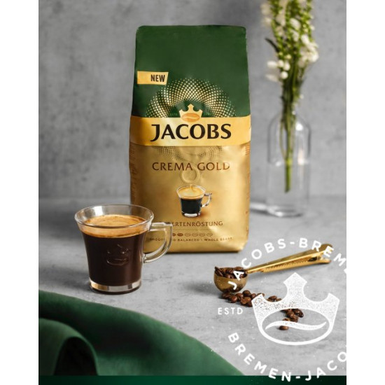 Кава в зернах Jacobs Crema Gold 1 кг (8711000869567) Кава в зернах Jacobs Crema Gold 1 кг (8711000869567)