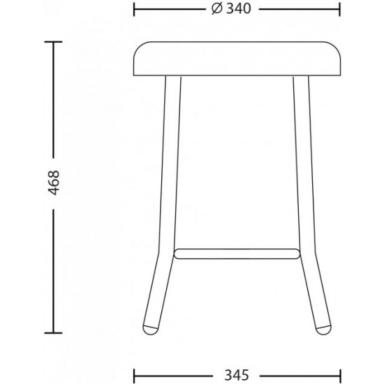 Stool Nowy Styl TEDDY ordf CHROME (BOX-1) V-27 Stool Nowy Styl TEDDY ordf CHROME (BOX-1) V-27