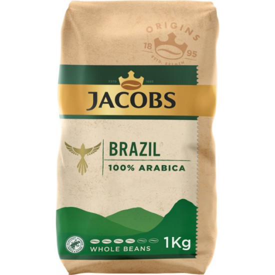 Кава в зернах Jacobs Origins Brazil 100% Арабіка 1 кг (8711000676158) Кава в зернах Jacobs Origins Brazil 100% Арабіка 1 кг (8711000676158)