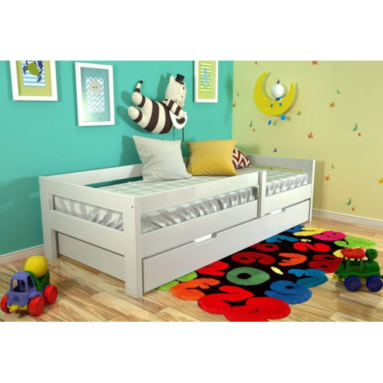 Children's bed made of natural pine wood 80x190 Alf white without drawers Arbor Wood Children's bed made of natural pine wood 80x190 Alf white without drawers Arbor Wood