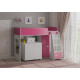 Ліжко-горище KidsBunkBed K-041 біле рожеве 1790 × 1150 × 1405 мм Ліжко-горище KidsBunkBed K-041 біле рожеве 1790 × 1150 × 1405 мм
