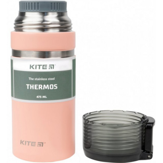Термос Kite 473 мл Персиковый (K21-320-01) Термос Kite 473 мл Персиковый (K21-320-01)