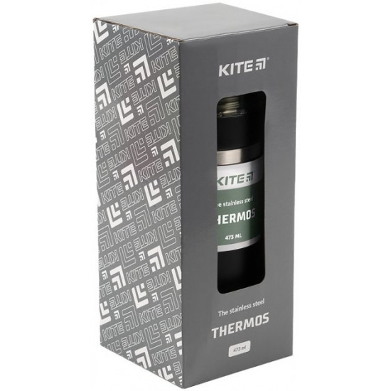 Термос Kite 473 мл Черный (K21-320-03) Термос Kite 473 мл Черный (K21-320-03)