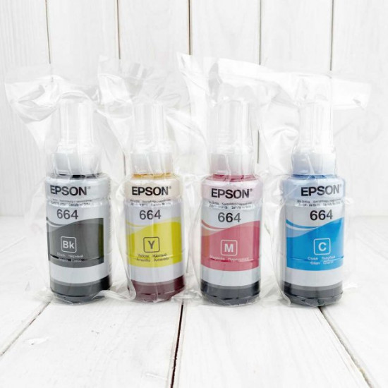 Комплект водорозчинних чорнил Epson T664 (4*70 мл) (6687) Комплект водорозчинних чорнил Epson T664 (4*70 мл) (6687)