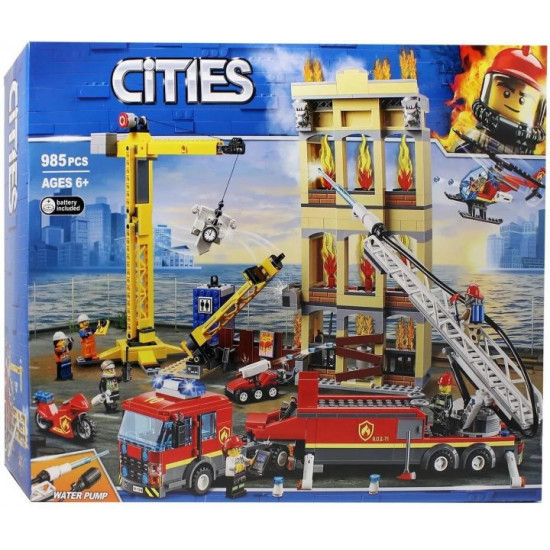 Construction set Cites 11216/60216 Fire on a construction site 985 parts Construction set Cites 11216/60216 Fire on a construction site 985 parts