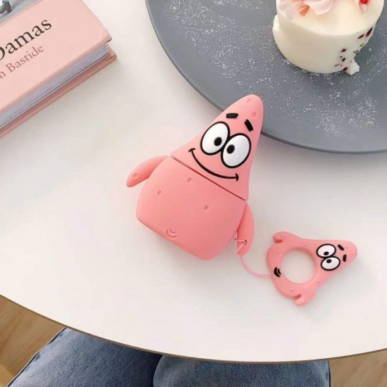 Силіконовий футляр SpongeBob series для навушників AirPods + кільце Patrick / Рожевий (00000031931_3) Силіконовий футляр SpongeBob series для навушників AirPods + кільце Patrick / Рожевий (00000031931_3)