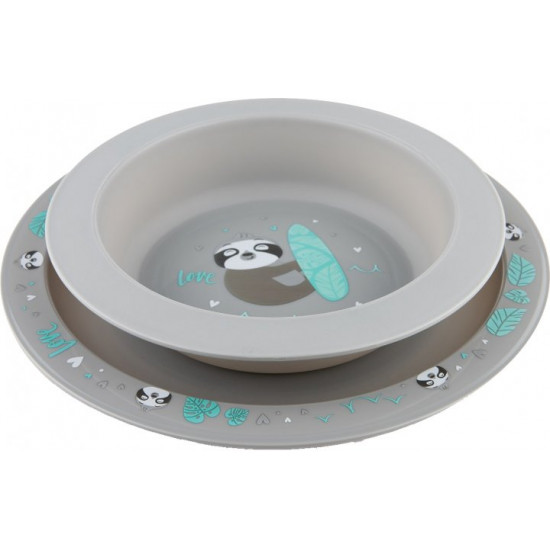 Набор посуды Canpol babies Exotic Animals Серый 2 шт (56/523_grey) Набор посуды Canpol babies Exotic Animals Серый 2 шт (56/523_grey)