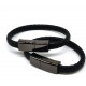 Кабель браслет кожаный USB - Apple Lightning 19 см черный (W20040) Кабель браслет кожаный USB - Apple Lightning 19 см черный (W20040)