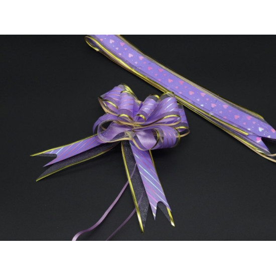 Polypropylene gift bow decorated with organza Lilac (BN-626-12) Polypropylene gift bow decorated with organza Lilac (BN-626-12)