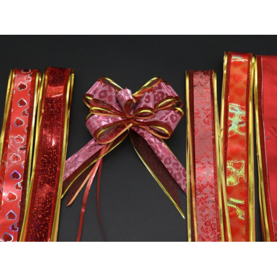Polypropylene gift bow decorated with organza Red (BN-626-9) Polypropylene gift bow decorated with organza Red (BN-626-9)