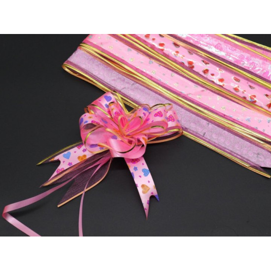 Polypropylene gift bow decorated with organza Light pink (BN-626-10) Polypropylene gift bow decorated with organza Light pink (BN-626-10)