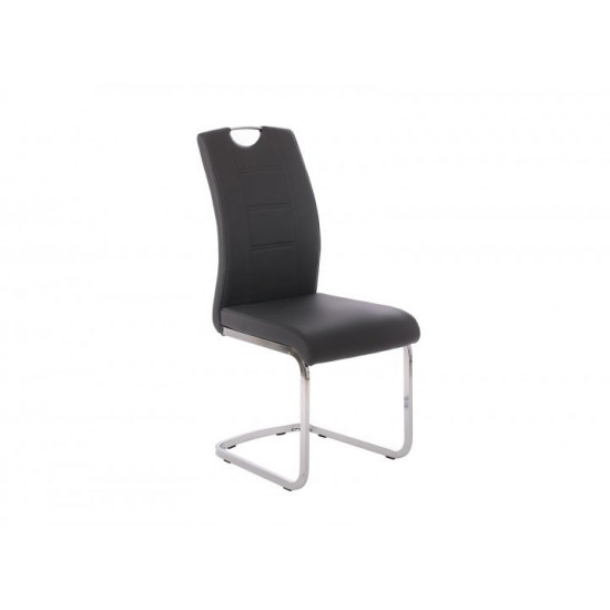 Chair for kitchen, cafe, bar artificial leather + chrome steel S-110 Vetro Mebel gray Chair for kitchen, cafe, bar artificial leather + chrome steel S-110 Vetro Mebel gray