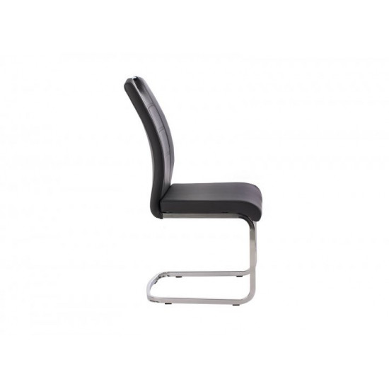 Chair for kitchen, cafe, bar artificial leather + chrome steel S-110 Vetro Mebel gray Chair for kitchen, cafe, bar artificial leather + chrome steel S-110 Vetro Mebel gray