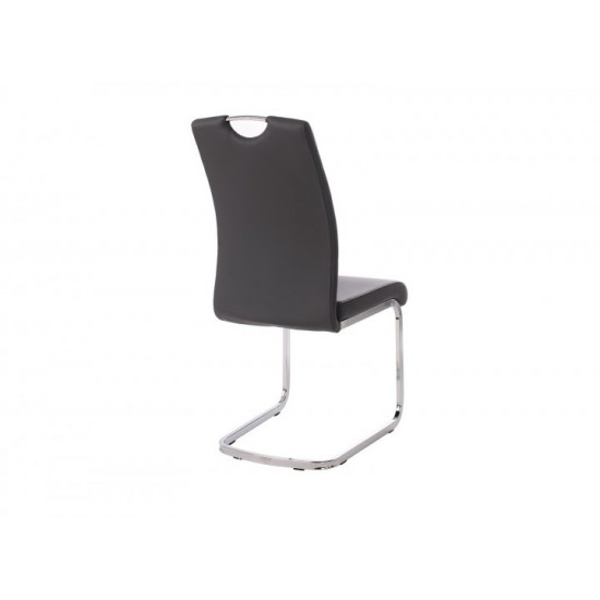 Chair for kitchen, cafe, bar artificial leather + chrome steel S-110 Vetro Mebel gray Chair for kitchen, cafe, bar artificial leather + chrome steel S-110 Vetro Mebel gray