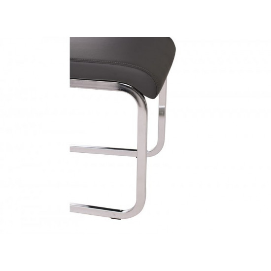 Chair for kitchen, cafe, bar artificial leather + chrome steel S-110 Vetro Mebel gray Chair for kitchen, cafe, bar artificial leather + chrome steel S-110 Vetro Mebel gray