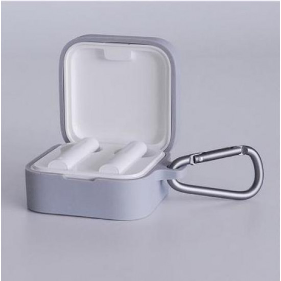 Силиконовый чехол с карабином для наушников Xiaomi Mi Air 2 SE Grey Серый Силиконовый чехол с карабином для наушников Xiaomi Mi Air 2 SE Grey Серый
