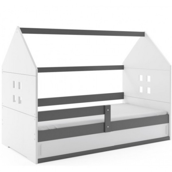 Дитяче ліжко горище Будиночок KidsBunkBed білий сірий колір 160х80 см. 124х86х164 см. Дитяче ліжко горище Будиночок KidsBunkBed білий сірий колір 160х80 см. 124х86х164 см.