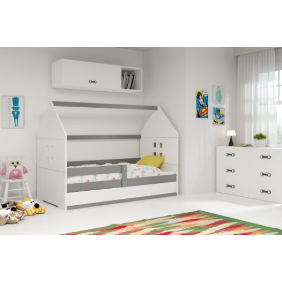 Дитяче ліжко горище Домик KidsBunkBed сосна білий блакитний колір 160х80 см. 124х86х164 см. Дитяче ліжко горище Домик KidsBunkBed сосна білий блакитний колір 160х80 см. 124х86х164 см.