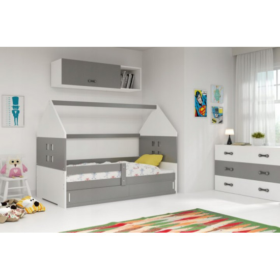 Дитяче ліжко горище Будиночок KidsBunkBed білий сірий 160х80 см. 124х86х164 см. Дитяче ліжко горище Будиночок KidsBunkBed білий сірий 160х80 см. 124х86х164 см.