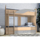 Двухъярусная кровать KidsBunkBed K-075 дуб сонома белый 2032х 870 х1700 мм Двухъярусная кровать KidsBunkBed K-075 дуб сонома белый 2032х 870 х1700 мм